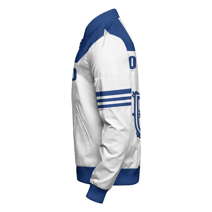 Scotland Royal Blue Sleeve Zip Bomber Jacket