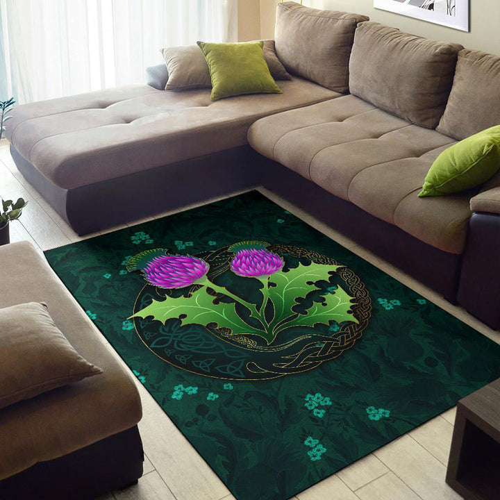 Scotland Thistle Celtic Area Rug