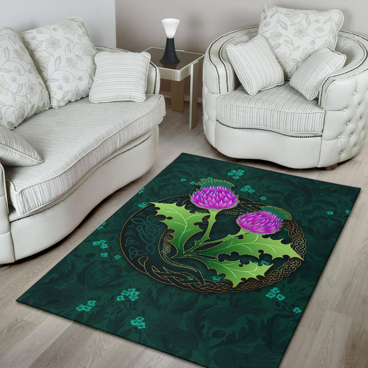 Scotland Thistle Celtic Area Rug