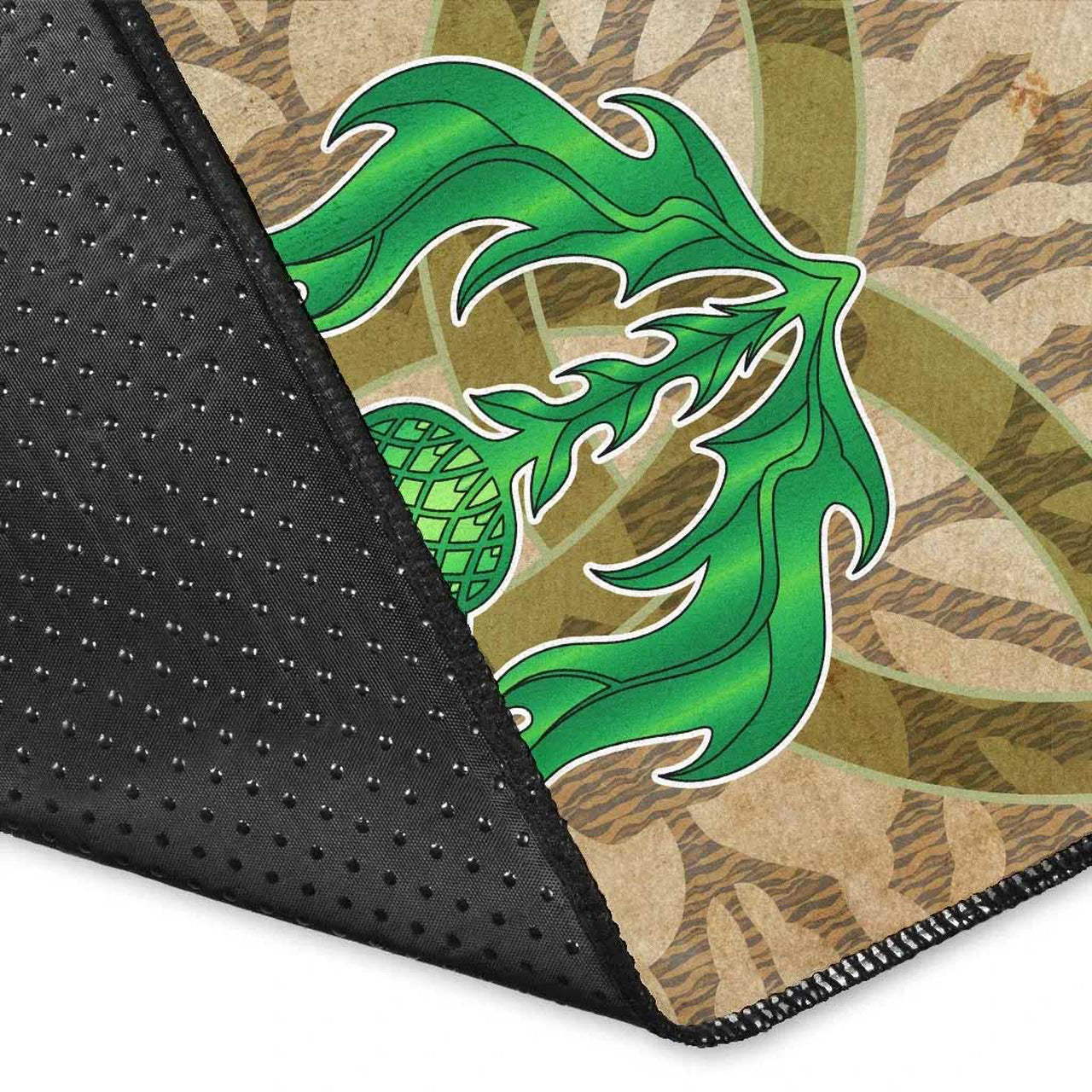 Scottish Area Rug Thistle Flowers Celtic Knot Vintage