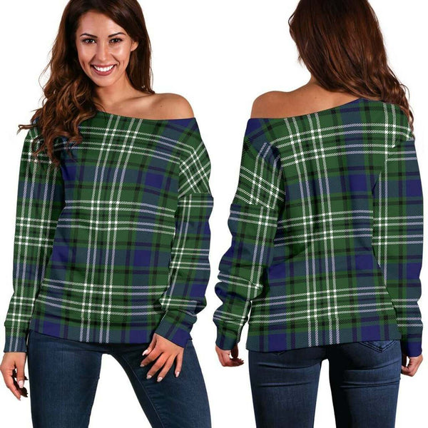Blyth Tartan Classic Women Off Shoulder Sweatshirt