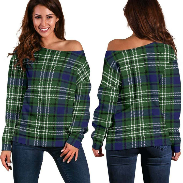 Blyth Tartan Classic Women Off Shoulder Sweatshirt