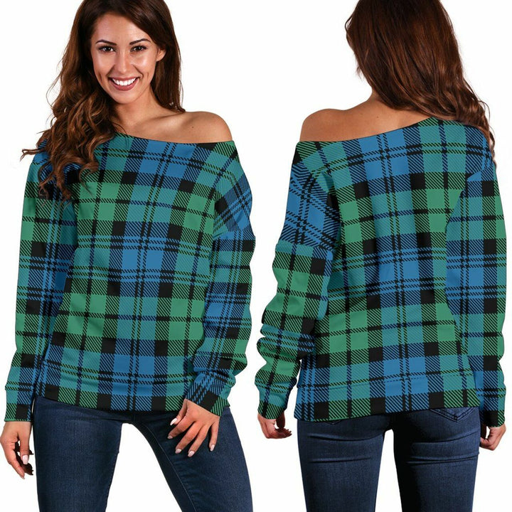 Campbell Ancient 01 Tartan Classic Women Off Shoulder Sweatshirt