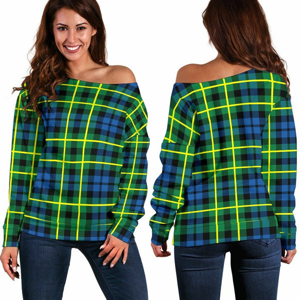Campbell of Breadalbane Ancient Tartan Classic Women Off Shoulder Sweatshirt