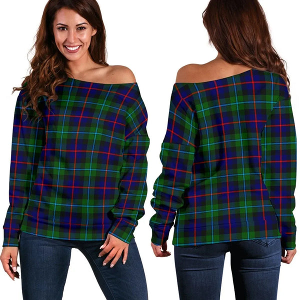Campbell of Cawdor Modern Tartan Classic Women Off Shoulder Sweatshirt