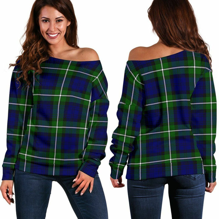 Forbes Modern Tartan Classic Women Off Shoulder Sweatshirt
