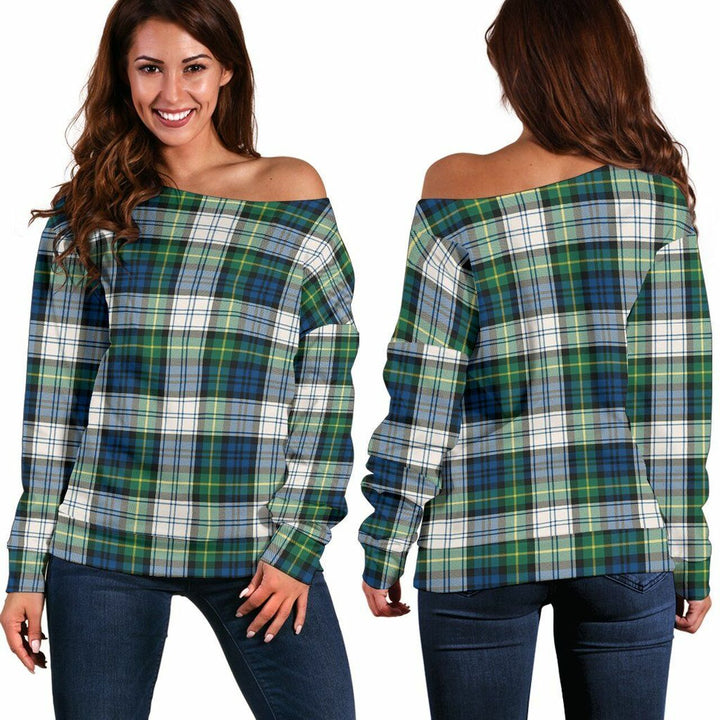 Gordon Dress Ancient Tartan Classic Women Off Shoulder Sweatshirt