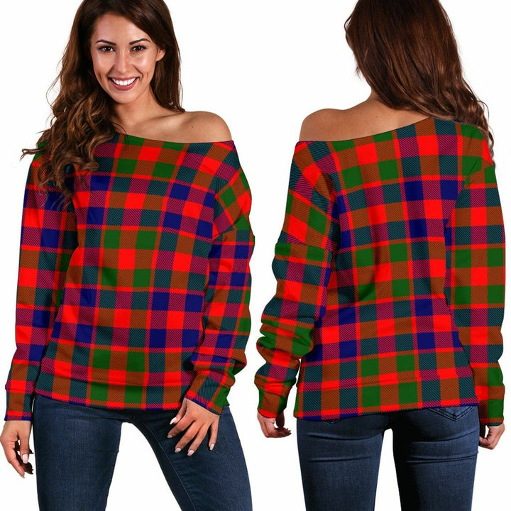 Gow Modern Tartan Classic Women Off Shoulder Sweatshirt