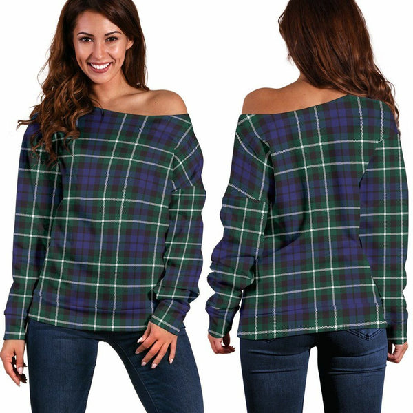 Graham of Montrose Modern Tartan Classic Women Off Shoulder Sweatshirt