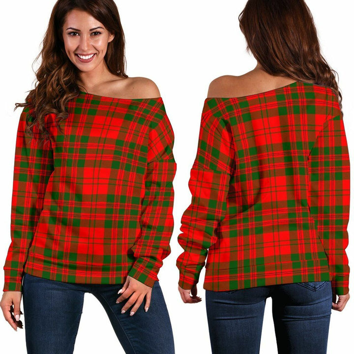 Livingstone Modern Tartan Classic Women Off Shoulder Sweatshirt