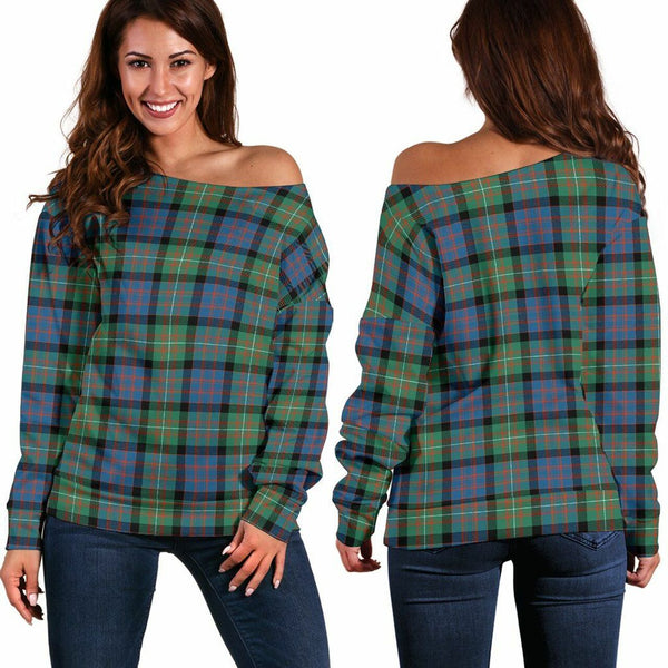 MacDonnell of Glengarry Ancient Tartan Classic Women Off Shoulder Sweatshirt