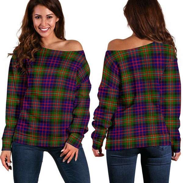 MacDonnell of Glengarry Modern Tartan Classic Women Off Shoulder Sweatshirt
