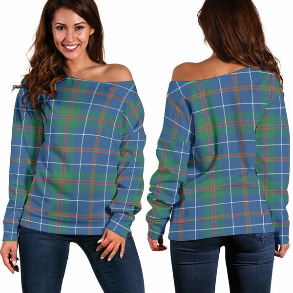 MacHardy Ancient Tartan Classic Women Off Shoulder Sweatshirt