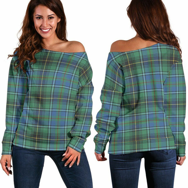 MacInnes Ancient Tartan Classic Women Off Shoulder Sweatshirt
