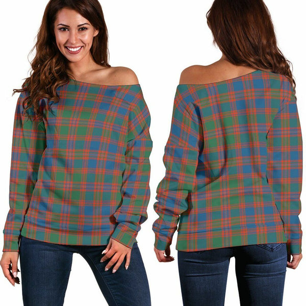 MacIntyre Ancient Tartan Classic Women Off Shoulder Sweatshirt