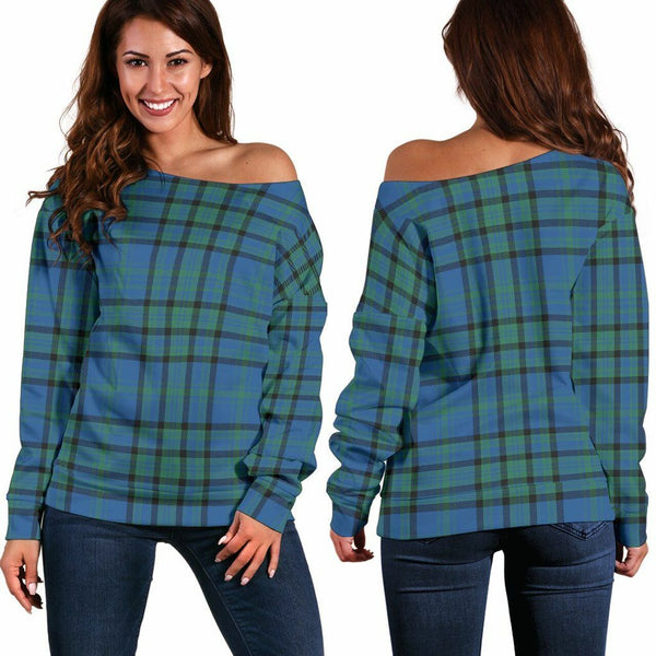 Matheson Hunting Ancient Tartan Classic Women Off Shoulder Sweatshirt