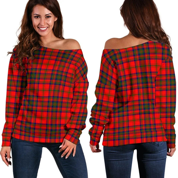 Matheson Modern Tartan Classic Women Off Shoulder Sweatshirt