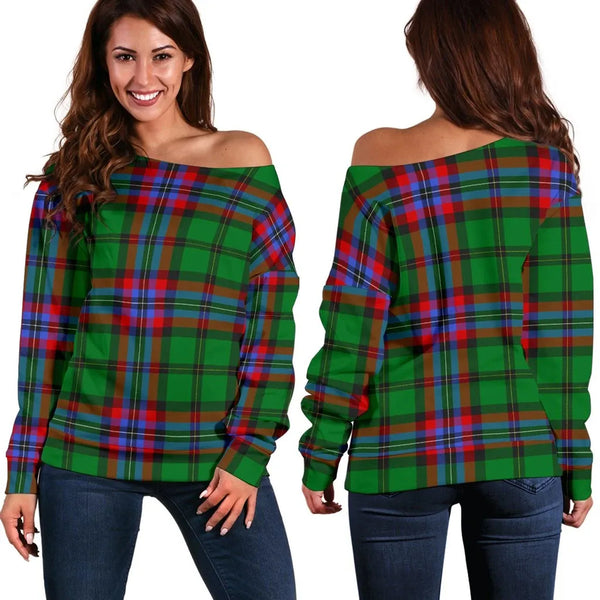 McGeachie Tartan Classic Women Off Shoulder Sweatshirt