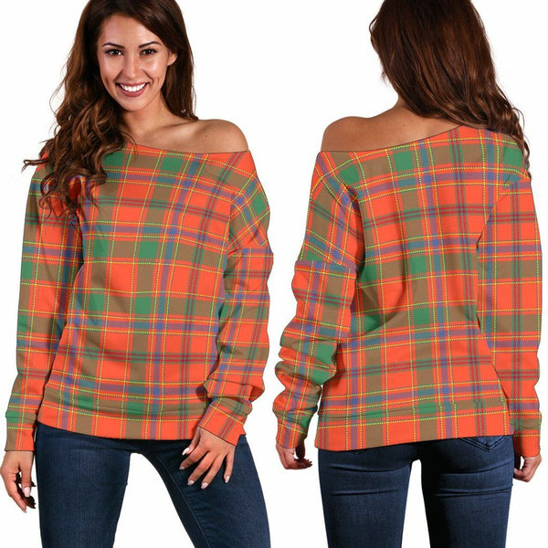 Munro Ancient Tartan Classic Women Off Shoulder Sweatshirt