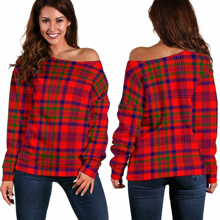 Murray of Tulloch Modern Tartan Classic Women Off Shoulder Sweatshirt