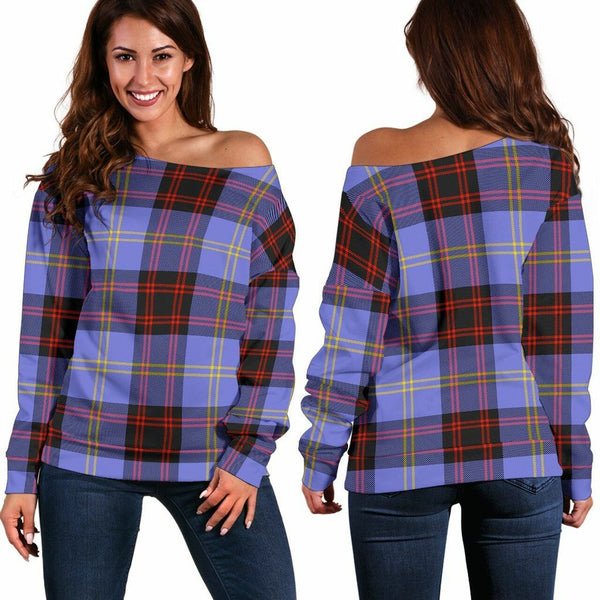 Rutherford Tartan Classic Women Off Shoulder Sweatshirt