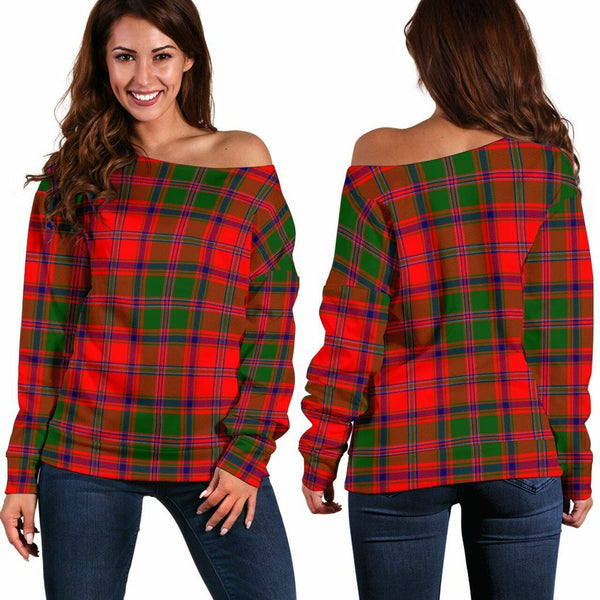 Stewart of Appin Modern Tartan Classic Women Off Shoulder Sweatshirt