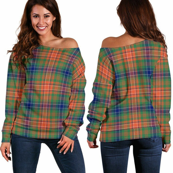 Wilson Ancient Tartan Classic Women Off Shoulder Sweatshirt